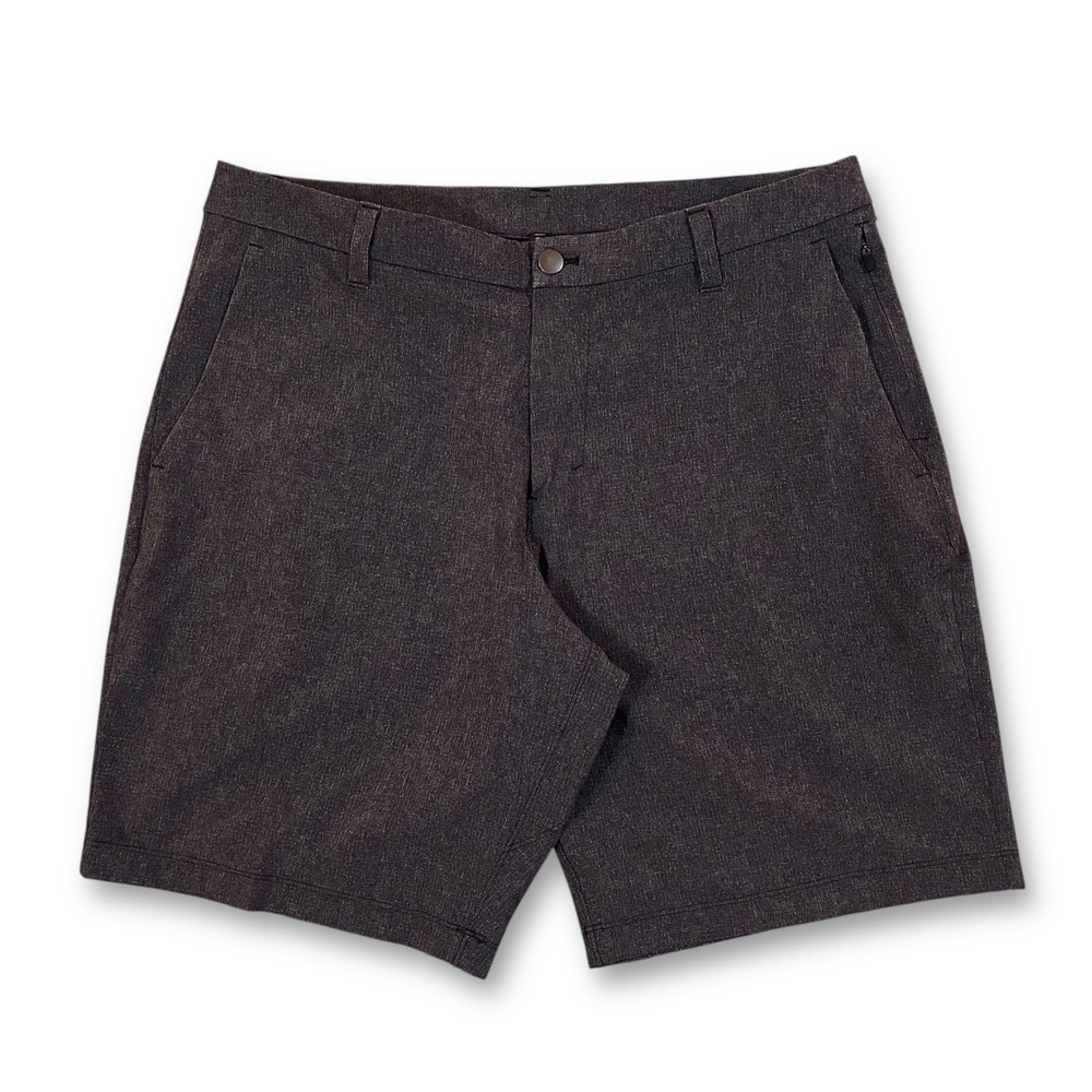 EUC Lululemon Commission 9" Shorts‎ Charcoal Gray Mens 34 Performance Stretch